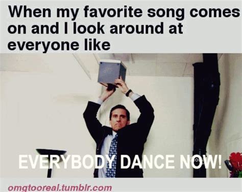 when my favorite song comes on | Michael Scott With Speaker "Everybody Dance Now" | Know Your Meme