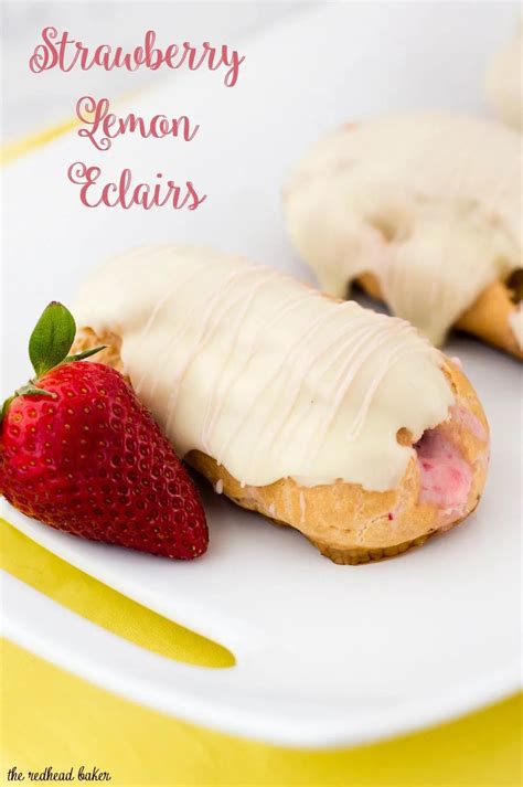 Strawberry Lemon Eclairs