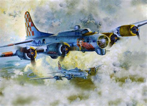 boeing b 17 flying fortress - Full HD Background 4000x2888 Aircraft Painting, Aircraft Art ...