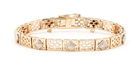 Lot 258: Ladies 14K Yellow Gold & Diamond Bracelet | Case Auctions