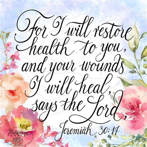 Printable Healing Bible Verse Note Cards, 6 Printable Scripture Note Cards, Health Bible Quotes ...