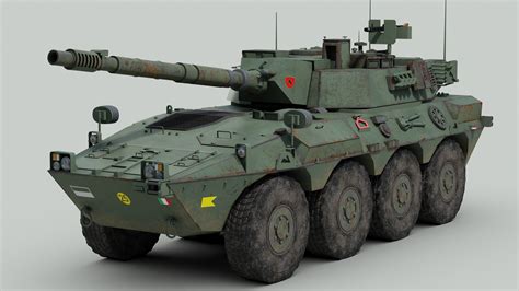 3d model centauro tank destroyer vehicle