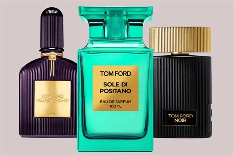 three different perfume bottles are shown side by side, one is green ...