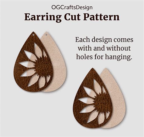 Earring SVG, Faux Leather Earring Templates, Cricut Cut File So Fontsy | lupon.gov.ph