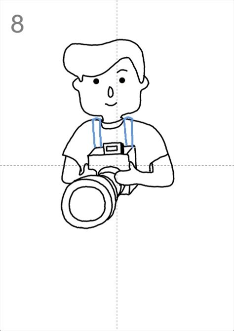 How to Draw a Photographer - Step by Step Easy Drawing Guides - Drawing Howtos