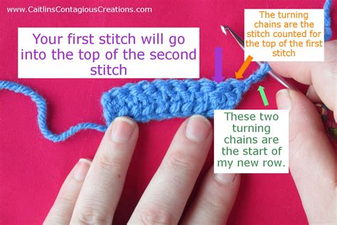 Double Crochet Stitch Tutorial - Caitlin's Contagious Creations