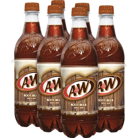 A&W® Root Beer Soda Bottles, 6 pk / 16.9 fl oz - Pick ‘n Save