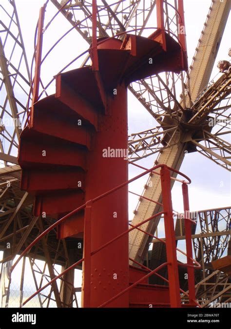 Eiffel tower interior stairs hi-res stock photography and images - Alamy