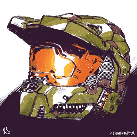 ArtStation - Master Chief Helmet | Sketch