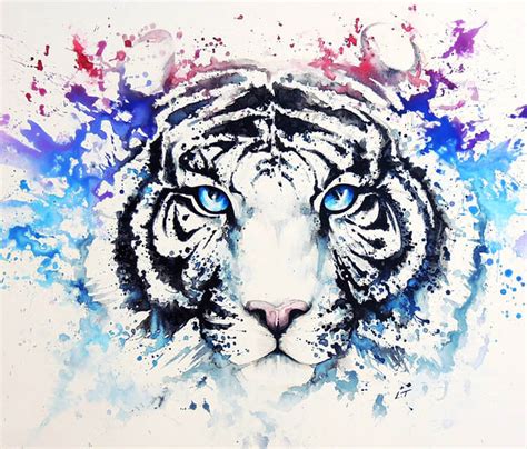 White Tiger painting by Louise Terrier | No. 600