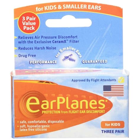 Buy Earplanes Kids Smaller Ears Earplugs Protection 1 Pair