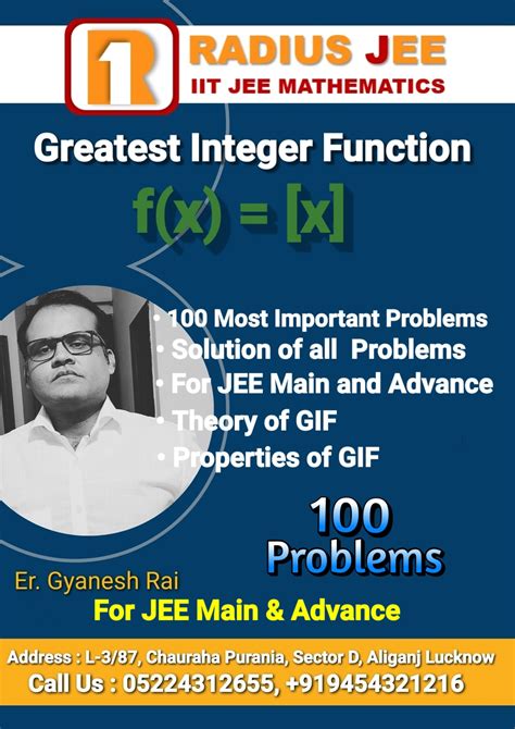 100 Problems on Greatest Integer Function - RADIUS JEE