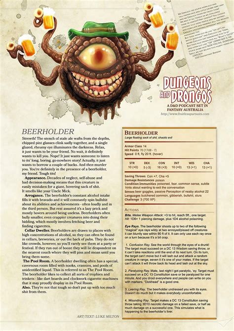 Pin by Corey Bond on Failed His Saving Throw | Dnd monsters, Dungeons ...