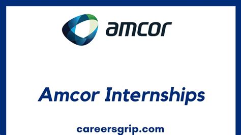 Amcor Internship 2024 | Amcor Careers - Careers Grip