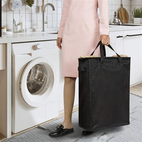 WOWLIVE 45L Slim Thin Laundry Hamper Small Laundry Basket with Handles