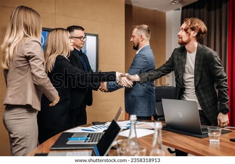 Business People Shaking Hands Meeting Room Stock Photo 2358318913 | Shutterstock