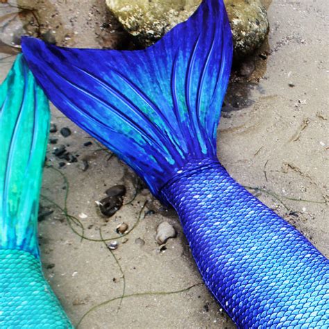 Realistic mermaid tails in lime green scale design swimmable – Sun Tail ...