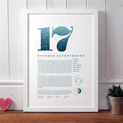 October 17th Birthday Print - Make it with Words