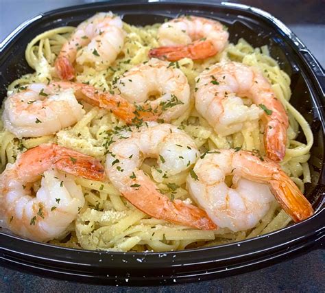 Jumbo Shrimp Scampi Over Linguine - Del Vecchio's Sausage