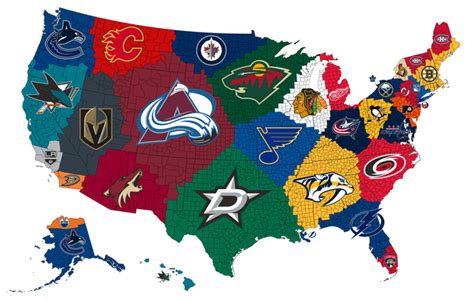 Map of the closest NHL teams to each US county [3450x2208][OC] : r/MapPorn