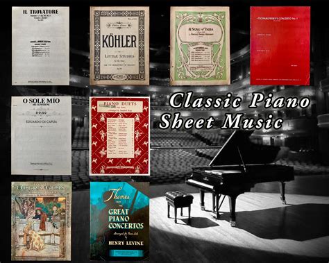 Vintage Music Sheet "Classic Piano Sheet Music: (1902- 1977) **To Play ...