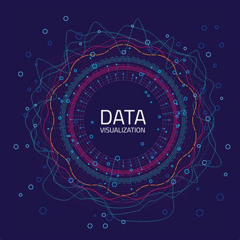 Data graphic visualization. Big data analytics visualization with lines ...