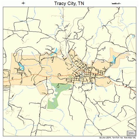 Tracy City Tennessee Street Map 4774880