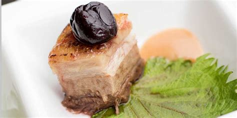 Kurobuta Pork Belly w/ Pickled Cherries - Marx Foods Blog