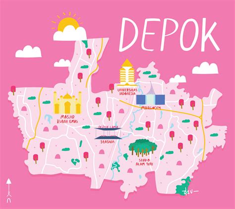 Depok Map Illustration :: Behance