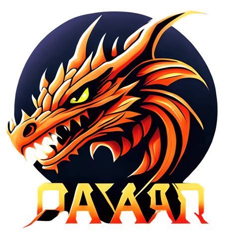 Orange Gaming Dragon Head Logo · Creative Fabrica