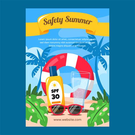 Safety Summer Poster 6915956 Vector Art at Vecteezy