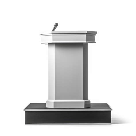 Premium AI Image | Empty Luxury Elegant Podium on White Background