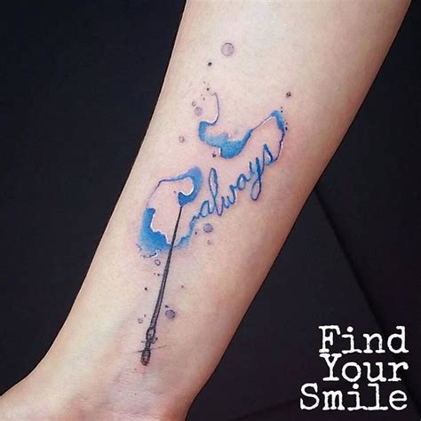 Watercolor tattoo - Harry Potter Tattoo: Always... - TattooViral.com ...