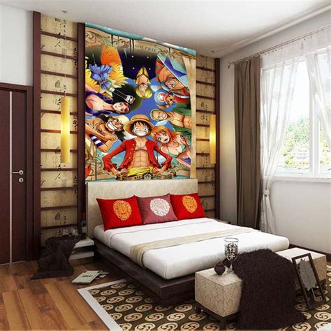 Japanese anime One Piece photo wallpaper Custom Silk Wallpaper 3D Wall Mural Boys Kids Girls ...