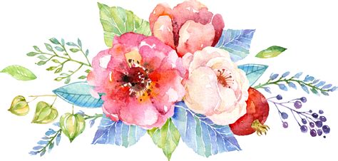 Watercolor Flower Background Design Png Download April 2018 - Clip Art Library