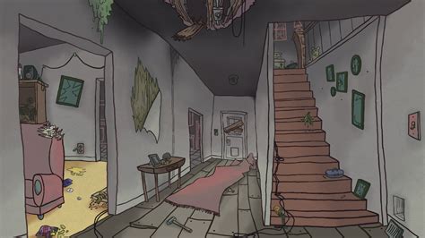 Haunted house Concept Art (animation background) by critterfitz on Newgrounds