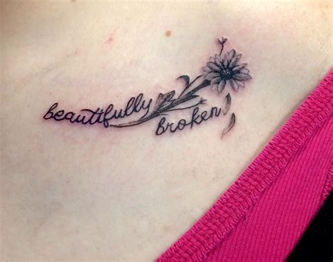 Flower Meaningful Broken Heart Tattoo