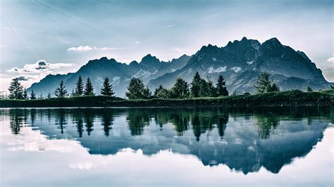 4K Mountains and Lake. [3840×2160] – HD Wallpapers