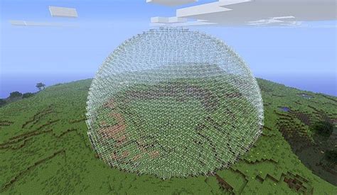 Hill Arena With Giant Glass Dome Minecraft Map