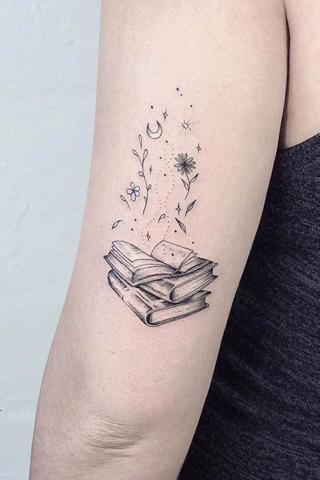 Simple Book Tattoo