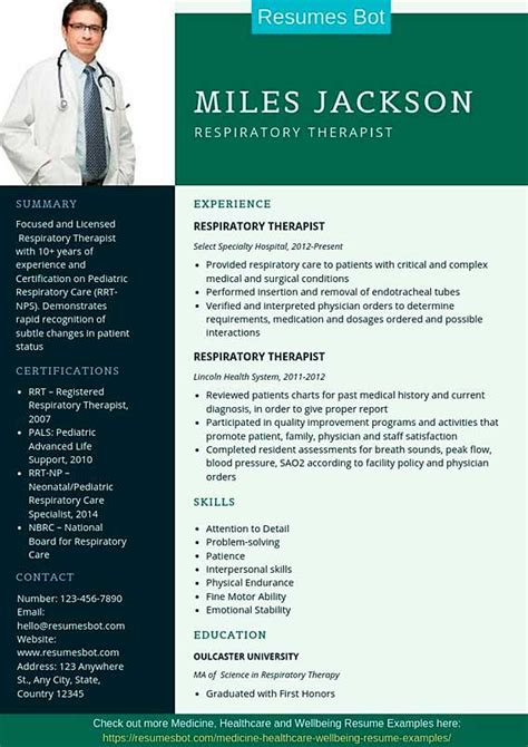 Respiratory Therapist Resume Samples & Templates [PDF+Word] 2024 | Respiratory Therapist Resumes Bot