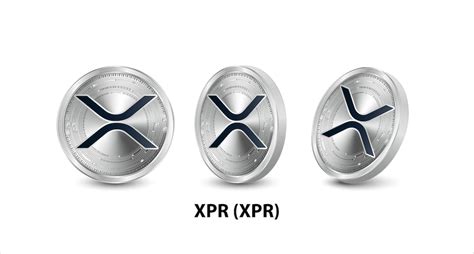 Premium Vector | Set of silver XRP (XRP) coin Digital currency ...