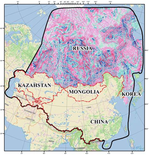 The draft of magnetic anomaly map | Download Scientific Diagram