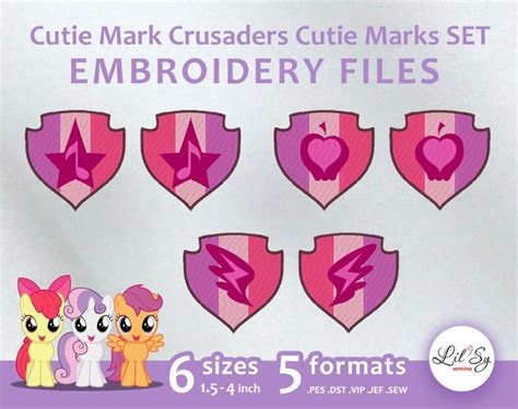 Cutie Mark Crusaders CM SET Embroidery Machine Design - Etsy