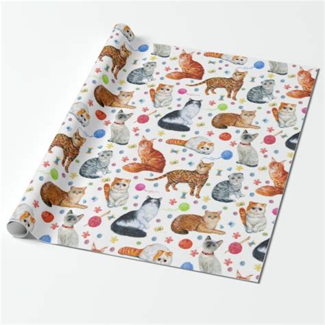 Cat Breeds Wrapping Paper | Zazzle.com