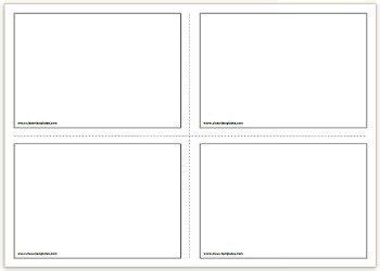 Free Printable Flash Cards Template | Flash card template, Printable flash cards, Note card template