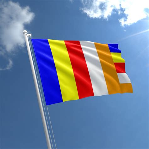 Buddhist flag: Symbolic colours of enlightening teaching