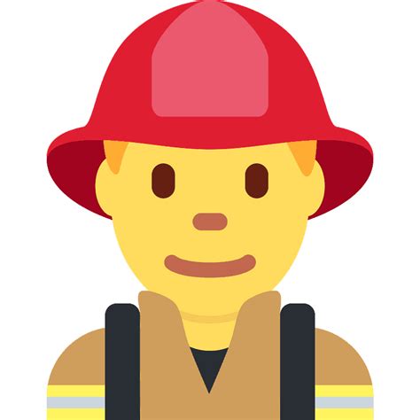 Man firefighter emoji clipart. Free download transparent .PNG | Creazilla