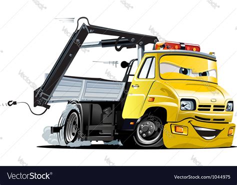 Cartoon Tow Truck Royalty Free Vector Image - VectorStock