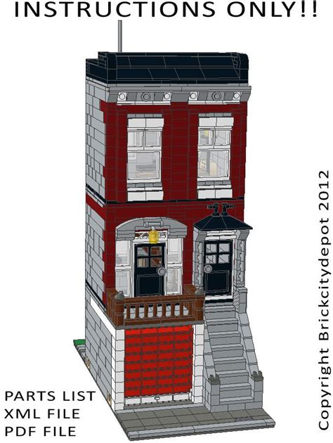 Lego Custom Modular Building - City Townhouse -INSTRUCTIONS ONLY 10197 ...